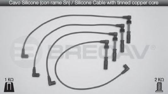 Комплект проводов зажигания BRECAV 02.521