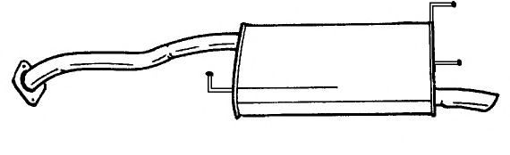 Глушитель выхлопных газов конечный MTS 60421
