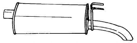 Глушитель выхлопных газов конечный TESH 210211