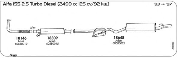 Система выпуска ОГ SIGAM AR088
