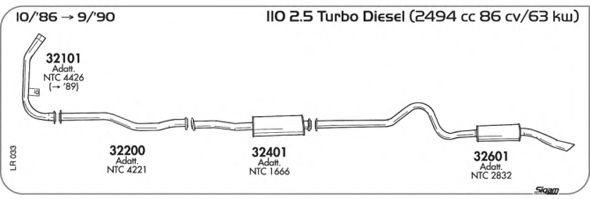Система выпуска ОГ SIGAM LR033