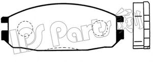 Комплект тормозных колодок, дисковый тормоз IPS Parts IBD-1136