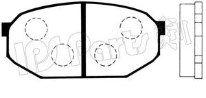 Комплект тормозных колодок, дисковый тормоз IPS Parts IBD-1520