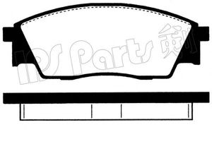 Комплект тормозных колодок, дисковый тормоз IPS Parts IBD-1704
