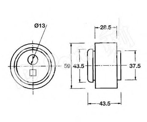 Устройство для натяжения ремня, ремень ГРМ IPS Parts ITB-6120