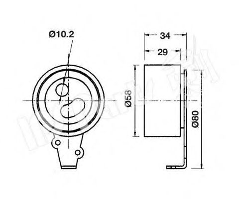 Устройство для натяжения ремня, ремень ГРМ IPS Parts ITB-6K23