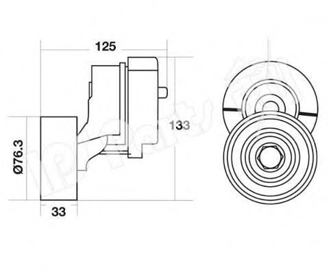 Устройство для натяжения ремня, ремень ГРМ IPS Parts ITB-6K27E