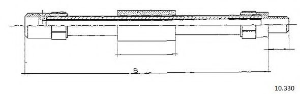 Трос, управление сцеплением CABOR 10330