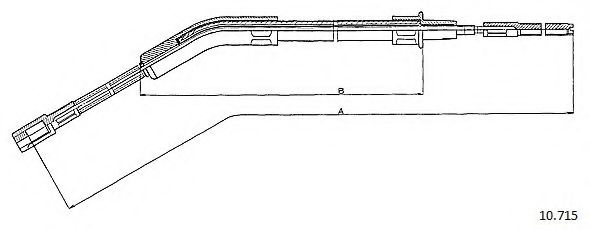 Трос, стояночная тормозная система CABOR 10.715