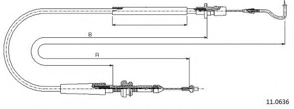 Тросик газа PEX 130091