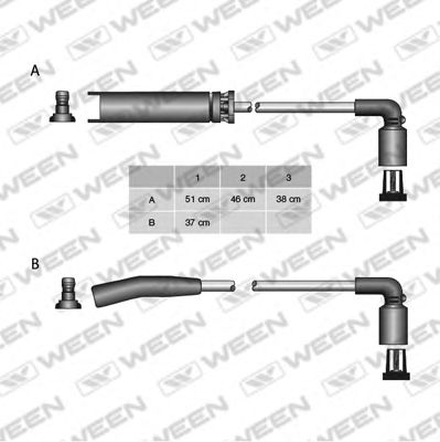 Комплект проводов зажигания WEEN 110-4963