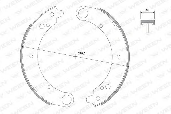Комплект тормозных колодок WEEN 152-2005