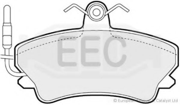 Комплект тормозных колодок, дисковый тормоз EEC BRP0764