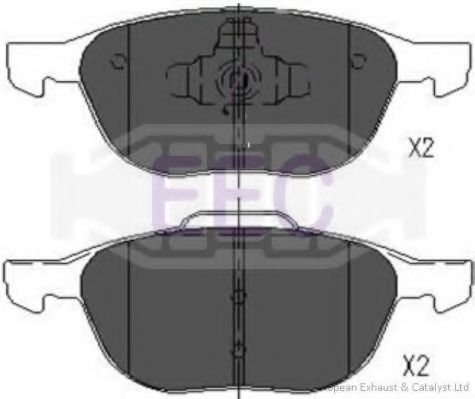 Комплект тормозных колодок, дисковый тормоз EEC BRP1415