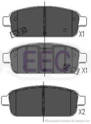 Комплект тормозных колодок, дисковый тормоз EEC BRP1773