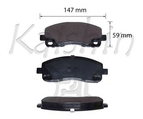 Комплект тормозных колодок, дисковый тормоз KAISHIN D10207