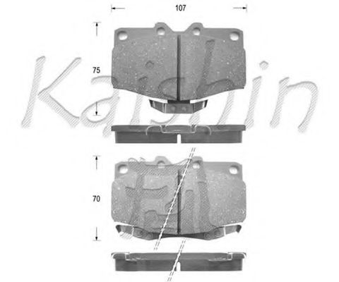 Комплект тормозных колодок, дисковый тормоз KAISHIN FK2096