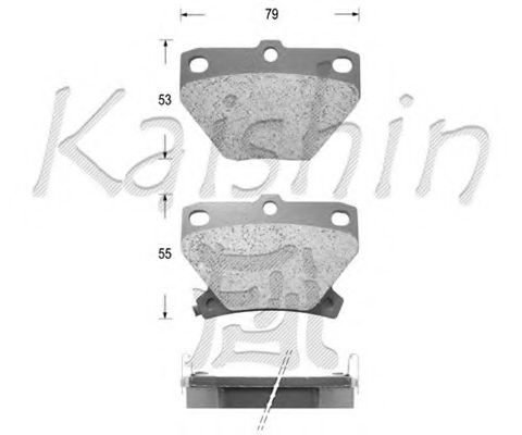 Комплект тормозных колодок, дисковый тормоз KAISHIN FK2204