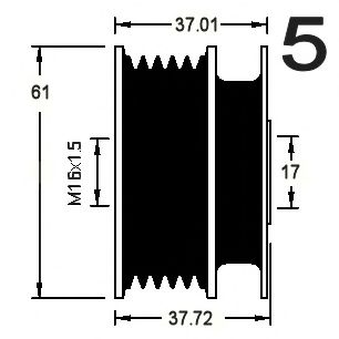 Механизм свободного хода генератора CEVAM 14180