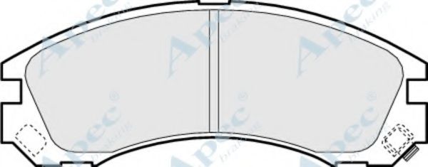 Комплект тормозных колодок, дисковый тормоз APEC braking PAD1091