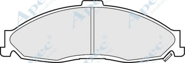 Комплект тормозных колодок, дисковый тормоз APEC braking PAD1181