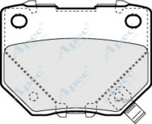 Комплект тормозных колодок, дисковый тормоз APEC braking PAD1276