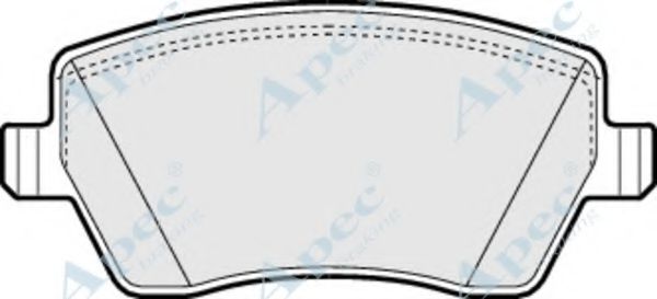Комплект тормозных колодок, дисковый тормоз APEC braking PAD1312