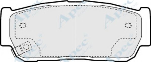 Комплект тормозных колодок, дисковый тормоз APEC braking PAD1380