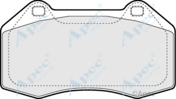 Комплект тормозных колодок, дисковый тормоз APEC braking PAD1416