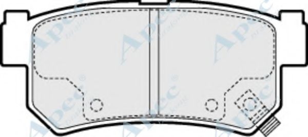 Комплект тормозных колодок, дисковый тормоз APEC braking PAD1462