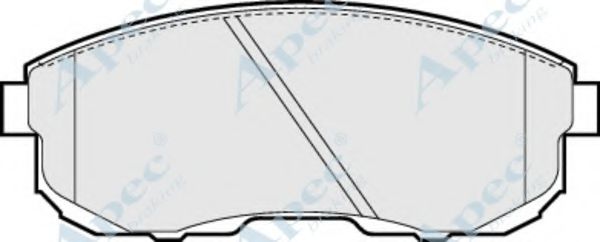 Комплект тормозных колодок, дисковый тормоз APEC braking PAD669