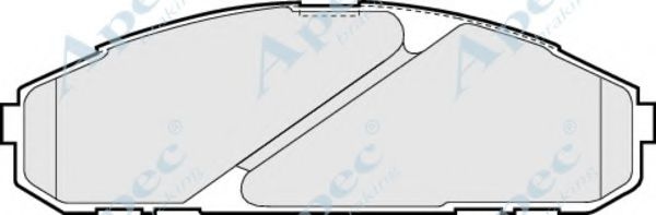 Комплект тормозных колодок, дисковый тормоз APEC braking PAD876