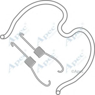 Комплектующие, тормозная колодка APEC braking KIT997