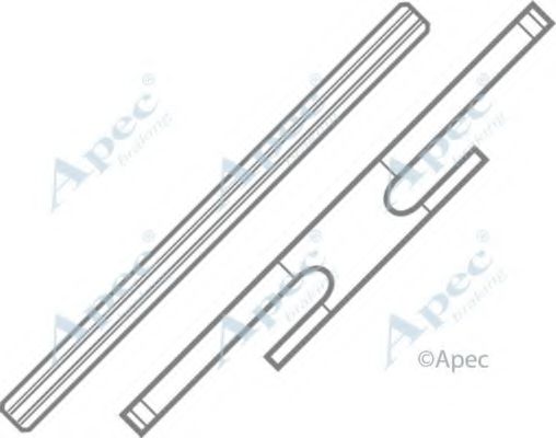 Комплектующие, тормозные колодки APEC braking KIT256