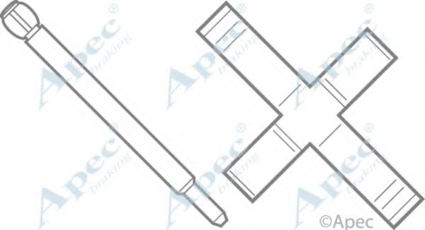 Комплектующие, тормозные колодки APEC braking KIT518