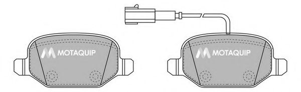 Комплект тормозных колодок, дисковый тормоз MOTAQUIP LVXL1721