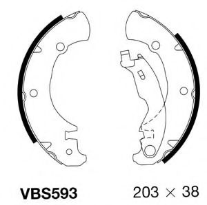 Комплект тормозных колодок MOTAQUIP VBS593