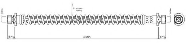 Тормозной шланг MOTAQUIP VBH1151