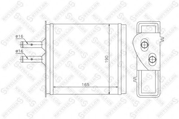 Теплообменник, отопление салона STELLOX 10-35007-SX