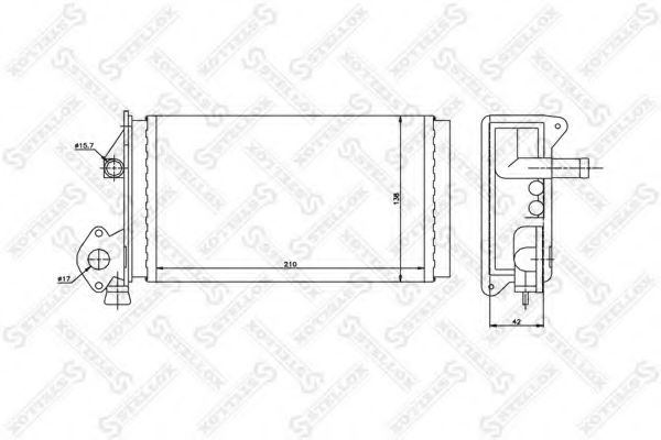 Теплообменник, отопление салона STELLOX 10-35063-SX