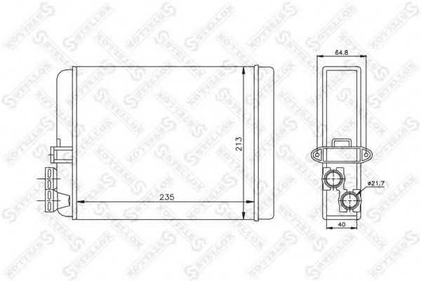 Теплообменник, отопление салона STELLOX 10-35087-SX