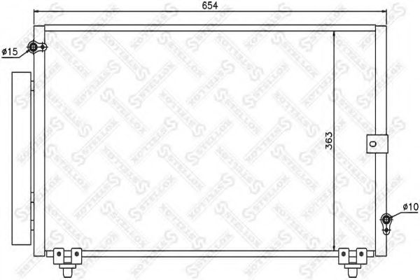 Конденсатор, кондиционер STELLOX 10-45154-SX