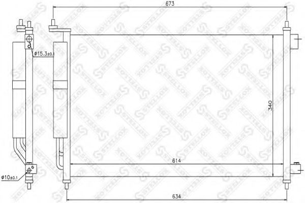 Конденсатор, кондиционер STELLOX 10-45224-SX