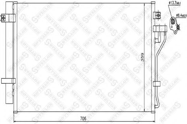 Конденсатор, кондиционер STELLOX 10-45623-SX