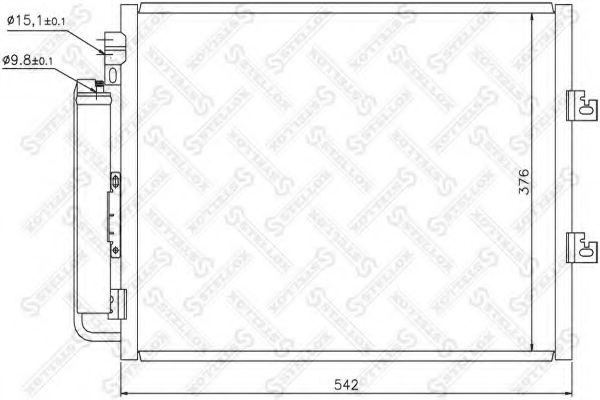 Конденсатор, кондиционер STELLOX 10-45651-SX
