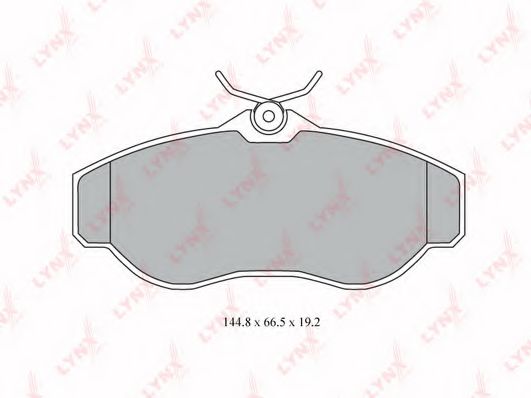 Комплект тормозных колодок, дисковый тормоз LYNXauto BD-5002
