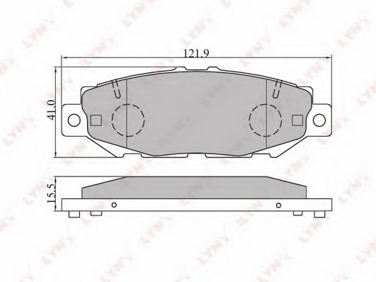 Комплект тормозных колодок, дисковый тормоз LYNXauto BD-7528