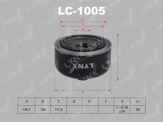 Масляный фильтр LYNXauto LC-1005