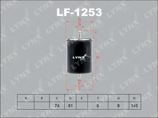 Топливный фильтр LYNXauto LF-1253