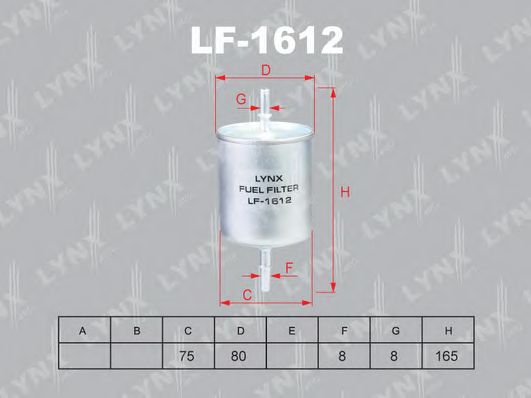 Топливный фильтр LYNXauto LF-1612